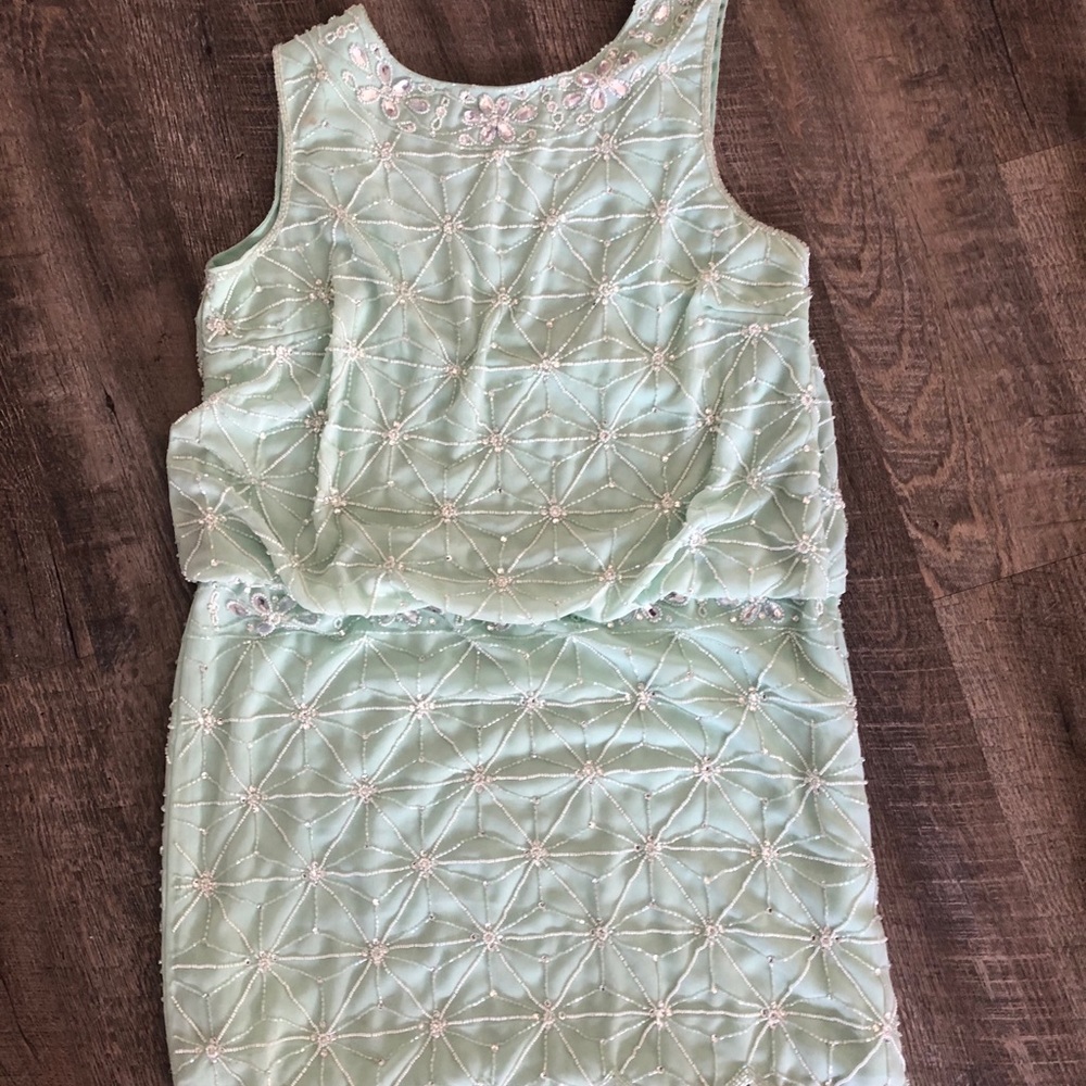 Mint green dress